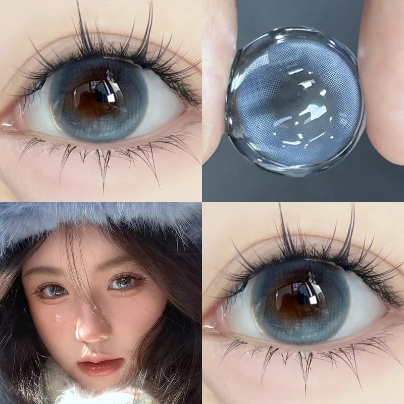 Nikii 2pcs Colored Contact Lenses for Eyes - Lailin Grey