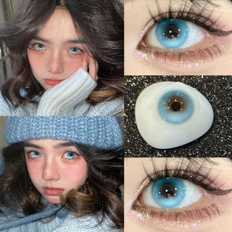 Nikii 2pcs Colored Contact Lenses for Eyes - Lailin Grey