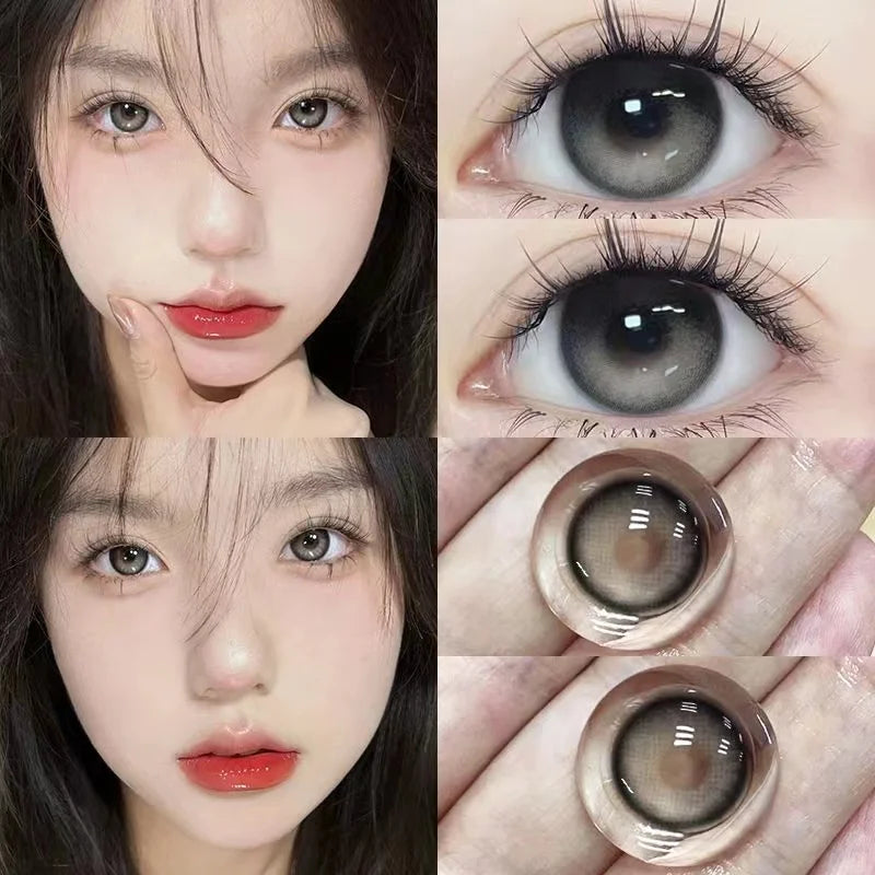 Nikii 2pcs Colored Contact Lenses for Eyes -  Blue Coconut Milk