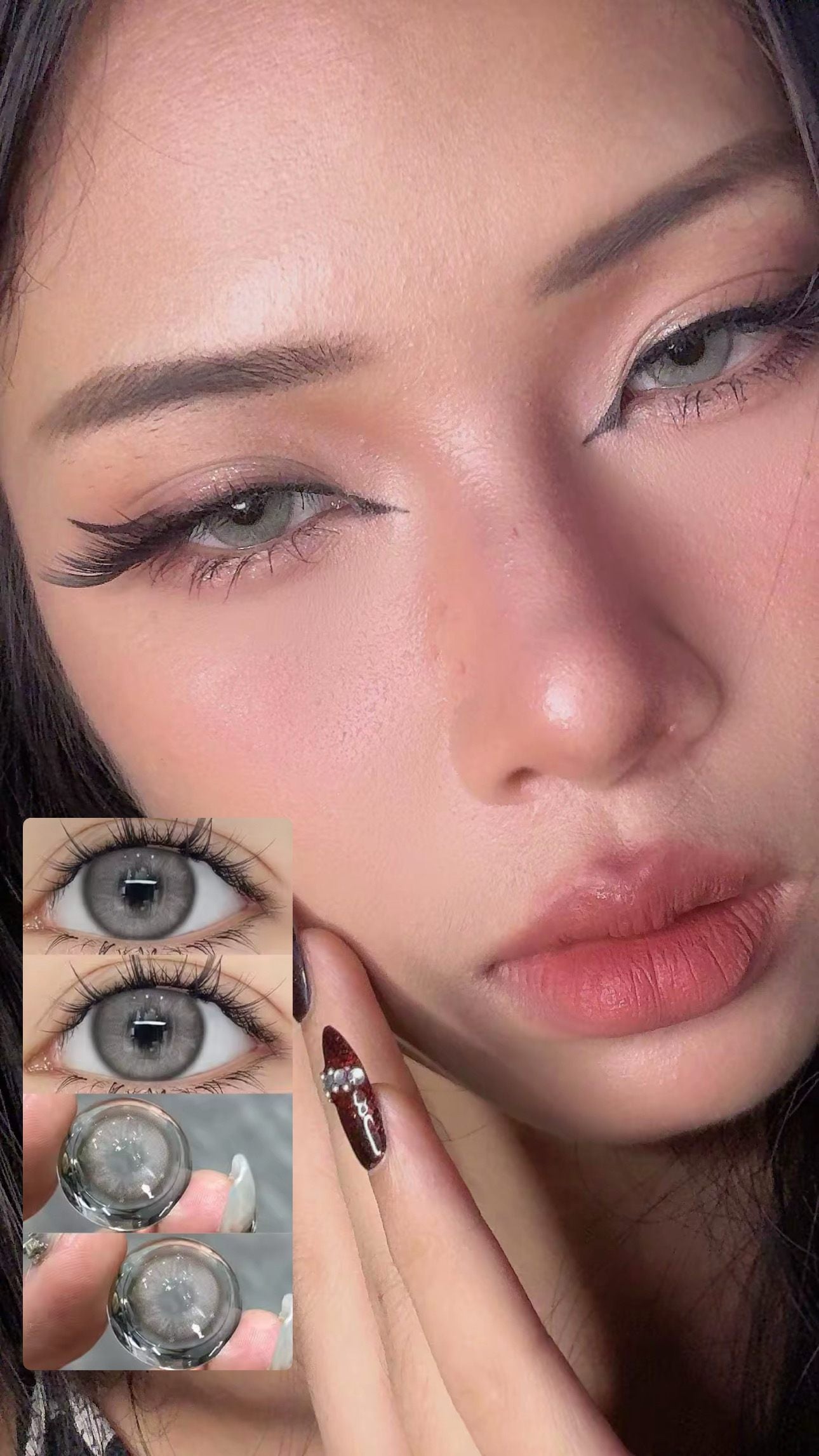Nikii 2pcs Colored Contact Lenses for Eyes -  Jesus Grey