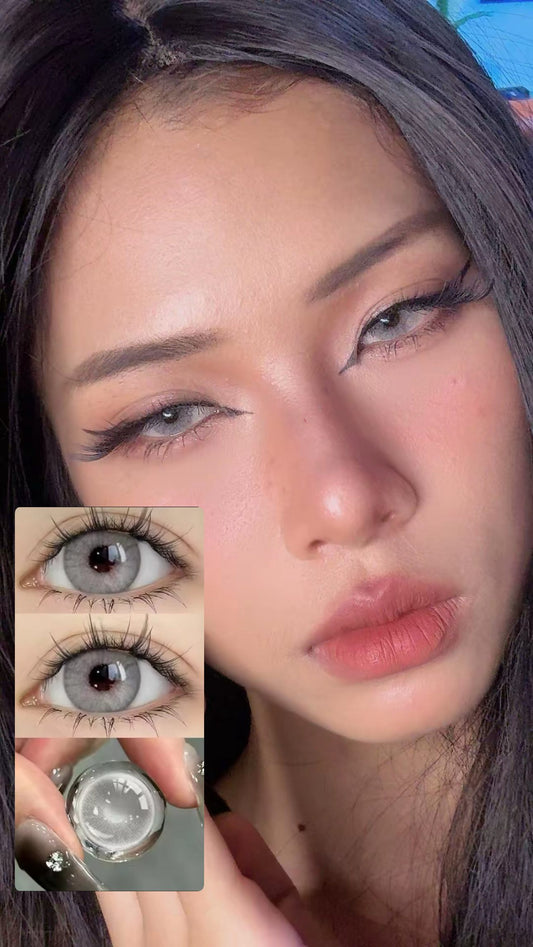 Nikii 2pcs Colored Contact Lenses for Eyes -  Mulberry Grey